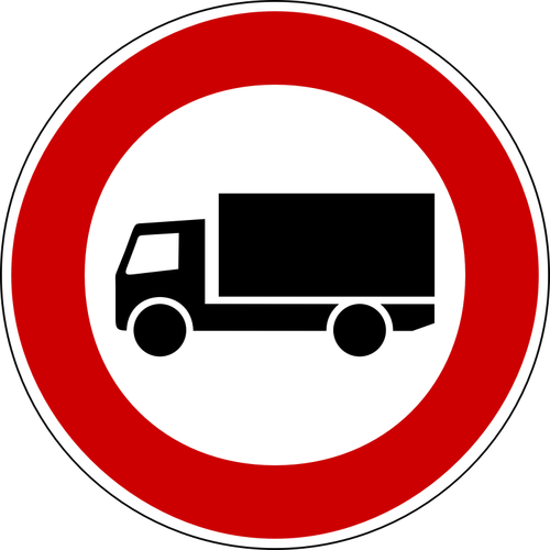Panneau routier camion